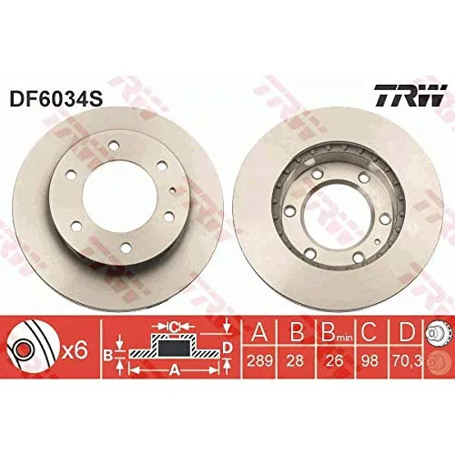 TRW Brake disc (Single) – df6034s