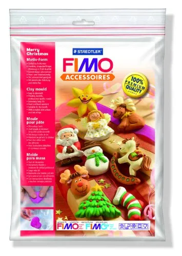 Staedtler 8742 Fimo - Stampo d'argilla, tema: felice Natale