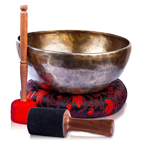 Himalayan Bazaar Grande set di campane tibetane – 22,9 cm Master Healing Grade per bagno sonoro Chakra 7 meditazione yoga