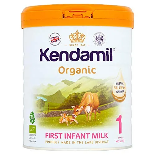Kendamil Primo Latte per Neonati Organico, Fase 1, dalla Nascita - Prodotto nel Regno Unito, Formula Organica di Latte Intero - No Olio di Palma, No Olio di Pesce, No Soia, No OGM - (4x800g)