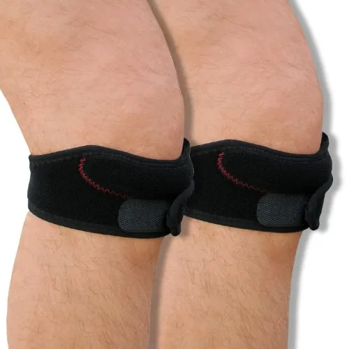 Neophysio - Set di 2 cinghie per ginocchio per terapia magnetica alla rotula, ciascuna con 8 magneti