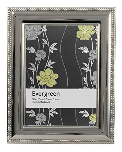 Evergreen EG-BEAD-46 - Cornice, placcato in argento, 10 x 15 cm