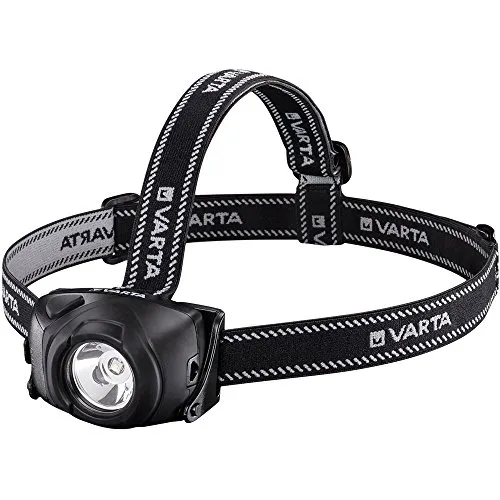 Varta 1W LED Torcia LED da Testa Indestructible Head Light H20, 3 Pile Ministilo AAA Longlife Power Incl, 120 Lumen, Ultraleggera Orientabile Resistente a Urti Cadute 9 m Acqua Ipx4 per Attività Outdoor e Professionali