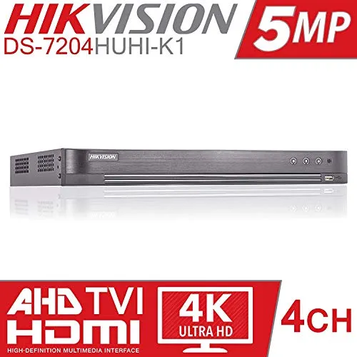 Risoluzione 5 MP Turbo HD DVR 4 CH canale CCTV videoregistratore digitale TVI ds-7204huhi-k1
