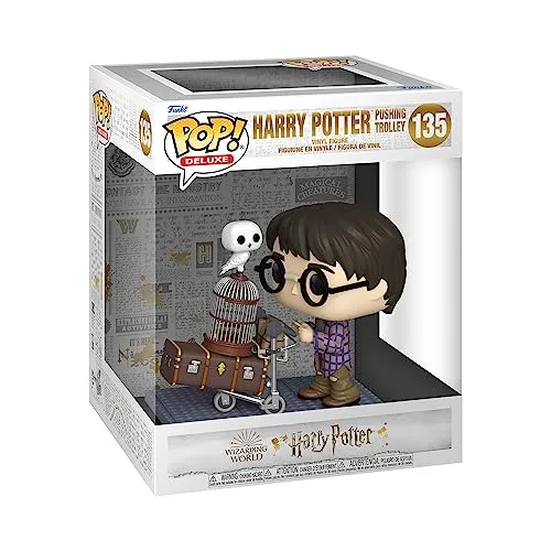 Funko POP! Deluxe: HP Anniversary - Harry Potter Pushing Trolley - Figura in Vinile da Collezione - Idea Regalo - Merchandising Ufficiale - Giocattoli per Bambini e Adulti - Movies Fans