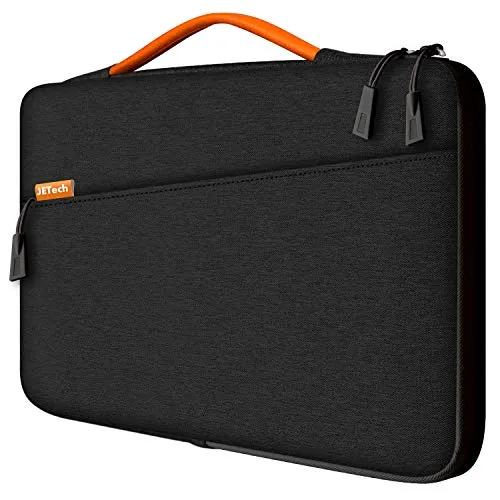 JETech Borsa PC per 13,3 Pollici MacBook Air/Pro, 14 Pollici MacBook Pro 2021 M1, 13-13,6 Pollici Laptop Notebook, Impermeabile con Maniglia Portatile e Custodia per Accessori (Nero)