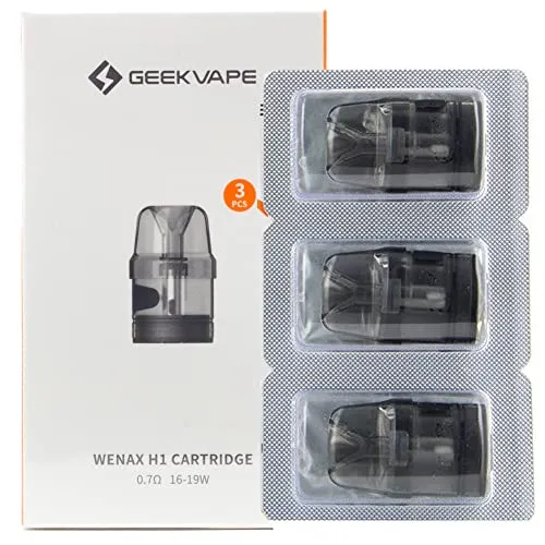 Original Geekvape WENAX H1 Cartridge 0.7ohm 16-19W 2.5ml 3pcs Compatible with wenax H1 MTL No nicotine no liquid