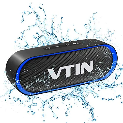 VTIN R4 Cassa Bluetooth 10W Altoparlante Bluetooth 24 Ore Playtime,Bluetooth 5.0 Speaker Portatile Connessione Stabile,Batteria Forte,Impermeabile IPX5,Vivavoce,Supporto TF Carda e 3.5mm Audio