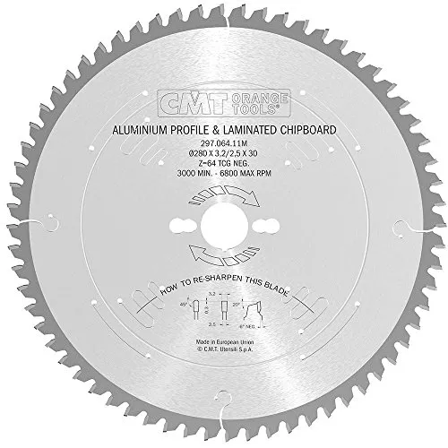 CMT 297.064.11M Lama Circolare per Materiali Non Ferrosi, Plastici e Laminati (Serie Industriale), Metallo/Grigio