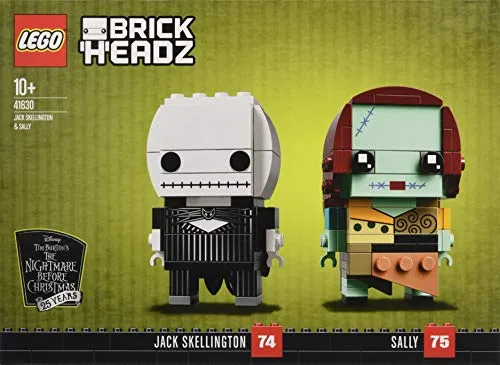 Lego BrickHeadz Jack Skellington & Sally (41630) - Giocattolo di Natale