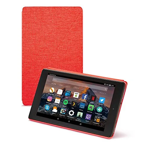 Amazon - Custodia originale per Fire HD 8 (tablet 8'', 7ᵃ e 8ᵃ generazione, modelli 2017 e 2018), Rosso