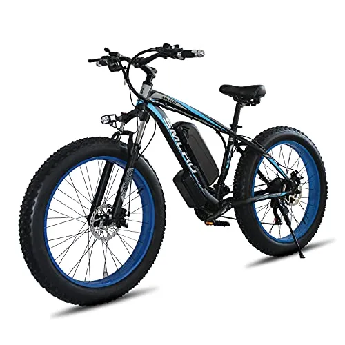 TAOCI Bici elettrica per adulti, 26 pollici 4.0 Fat Tire E-Bike, bicicletta E-MTB, batteria al litio rimovibile 48V 13Ah, cambio a 21 velocità, mountain bike elettrica, ebike fuoristrada