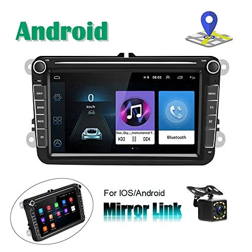 Android Autoradio per VW Navigazione GPS Camecho 8'' Touch Screen capacitivo Bluetooth Auto Lettore Stereo WIFI Ricevitore radio FM Dual USB per VW Golf Touran Jetta POLO Seat Sharan