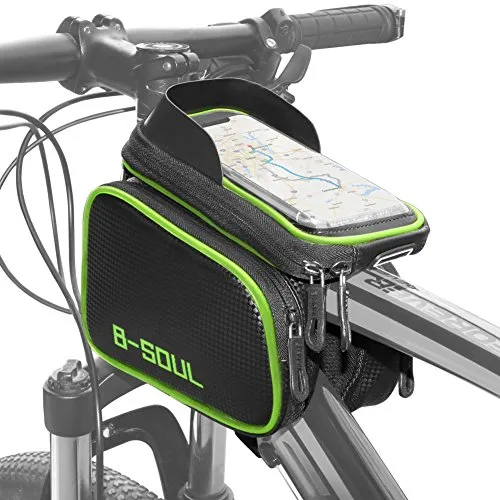 COFIT 3 Dans 1 Sacoche de Cadre de Vélo, Sacoche de Guidon étanche avec Compartiment Amovible pour Smartphone Convient pour Les Smartphones Jusqu'à 18cm