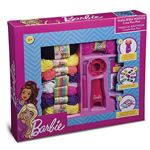 Grandi Giochi-Gg00521 Barbie Crea PON Bambine, Multicolr, GG00521