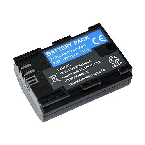 Mondpalast @ Sostituzione Batteria LP-E6N Lpe6n Lp-e6 1865mah con infochip per Canon EOS 5D Mark IV CANON 5D MARK 4 eos 5d mk4