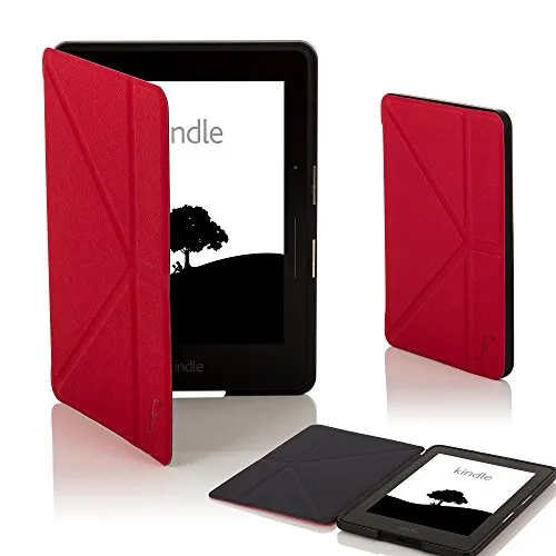 Forefront Cases Cover per Amazon Kindle Voyage Case Cover Custodia Caso Origami - Sottile Leggero, Protezione Completa e Smart Auto Sveglia Sonno Funzione - Rosso