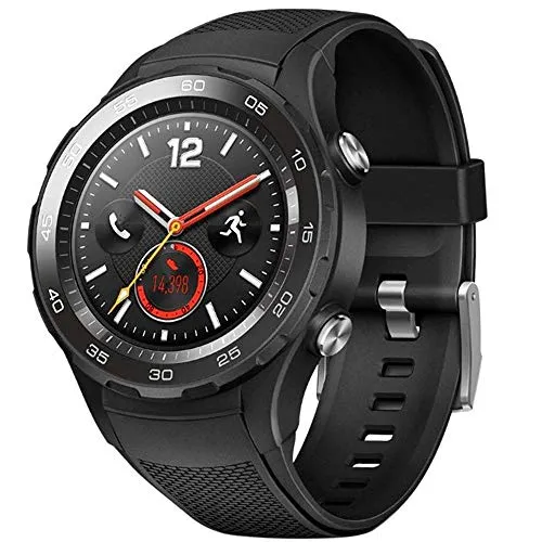 HUAWEI Watch 2 Smartwatch Bluetooth, Cinturino in Carbonio, Nero