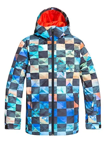 Quiksilver Mission Giacca Da Sci/snowboard, Bambino, Poinciana Ongrid, 8/S