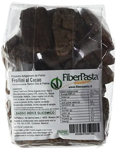 FiberPasta Frollini Al Cacao a Basso Indice Glicemico da 250 g