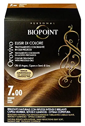 Biopoint Linea Orovivo, Tinta Per Capelli (Colore 7.00, Biondo) - 30 ml.