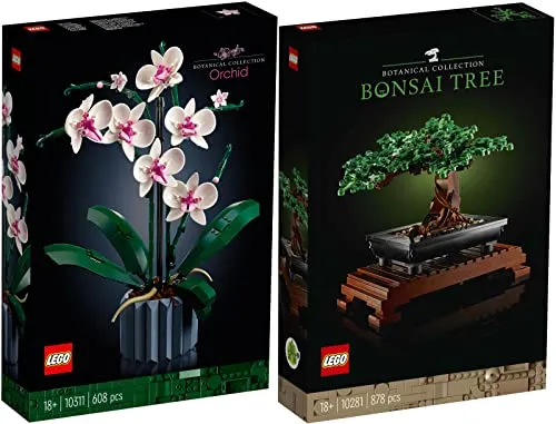 Lego 10311 - Set di 2 orchidee e 10281 bonsai, albero