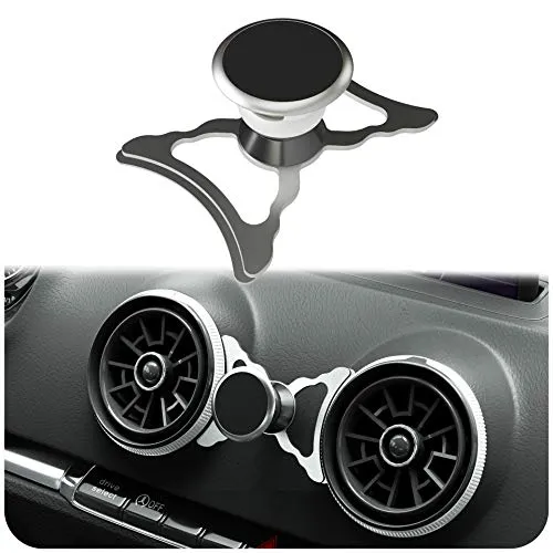 innoGadgets® Porta Cellulare Magnetico Compatibile con Audi A3/S3/RS3 | Supporto Universale per Smartphone, GPS & Tablet | 360 Regolabile per Una Visione ottimale | Argento