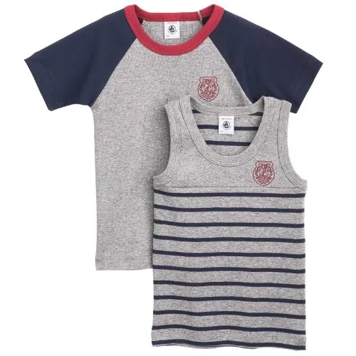 Petit Bateau Confezione da Pezzi Canottiera Intima Multicolore Multicolore