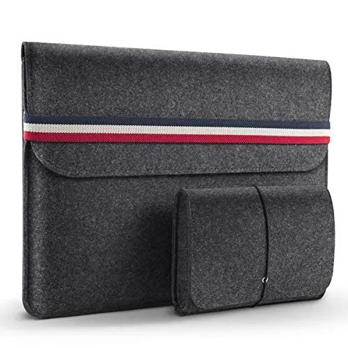 HOMIEE Custodia PC 13/13.3 Pollici con Piccola Borsa Aggiuntiva, Custodia Morbide per MacBook Air, MacBook PRO/dell/Lenovo/HP/Chromebook e Oltre 13 Pollici Notebook PC