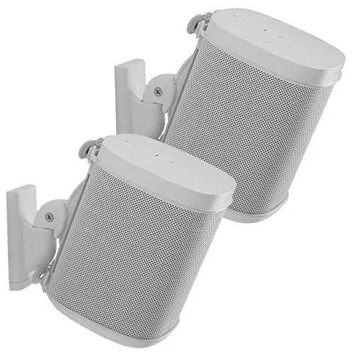 Sanus regolabile supporto a parete per Sonos Play: 1 e Play: 3 speaker – bianco (confezione da 2)