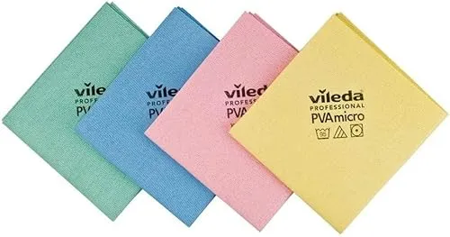 cubex professional Panni multiuso PVA MICRO in microfibra per una pulizia al 100% sicura ed efficace (4 COLORI, 1 CONFEZIONE 4 PANNI)