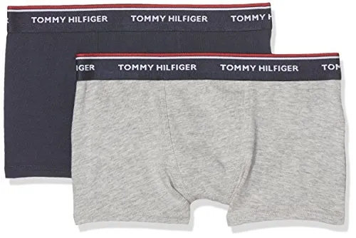 Tommy Hilfiger 2P TRUNK Intimo, Multicolore (Grey Heather/Navy Blazer 901), 4-5. (Talla produttore: 104-110) Bambino