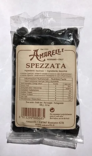 AMARELLI - Spezzata Liquirizia pura in pezzi irregolari 1kg - 10 sacchetti da 100gr