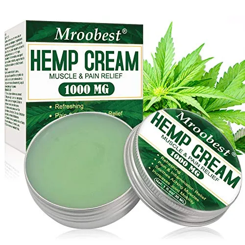 Hemp Cream, Hemp Balm, Crema di Canapa, Balsamo Antidolorifico Alla Canapa, Cream per massaggi per tensione articolare e muscolare, lenisce piedi, ginocchi, collo, schiena, spalle - 30 ML