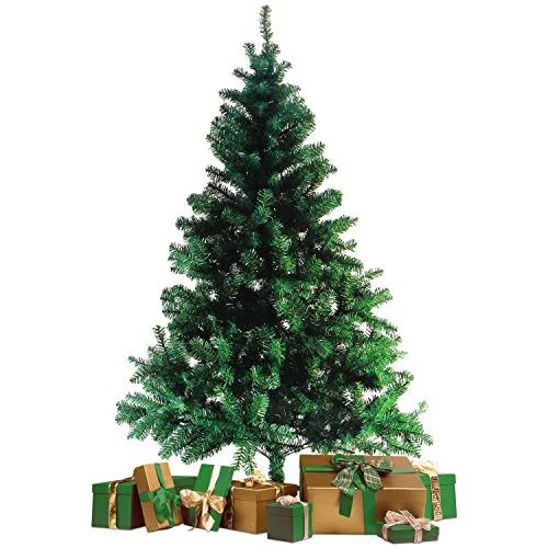 Wohaga® Albero di Natale Artificiale Incluso Supporto 180cm 600 Rami Abete Decorazione Natalizia
