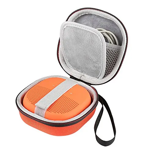 Shucase Custodia per Bose SoundLink Diffusore Micro Bluetooth Hard EVA Portatile con Cinturino Trasportare Arancio