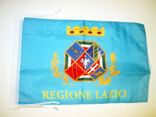 AZ FLAG Bandiera Lazio 45x30cm - BANDIERINA LAZIALE - REGIONE Italia 30 x 45 cm cordicelle