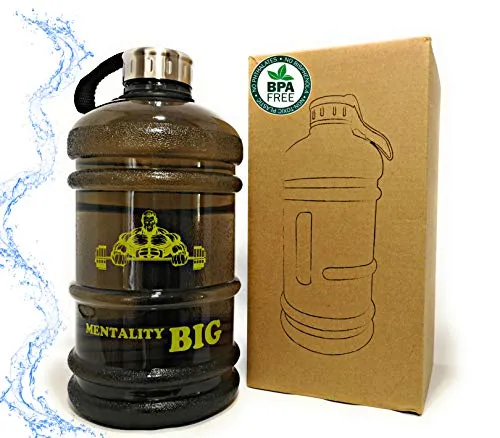 Borraccia Palestra 2 Litri. Bottiglia per Acqua in Plastica BPA Free, Resistente, Tappo Antigoccia, Ideale per lo Sport: Palestra, Crossfit, Bodybuilding.