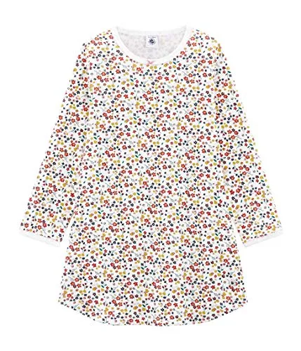 Petit Bateau Chemise De Nuit Ml_5228601 Camicia da Notte, Multicolore (Marshmallow/Multico 01), 98 (Taglia Produttore:) Bambina