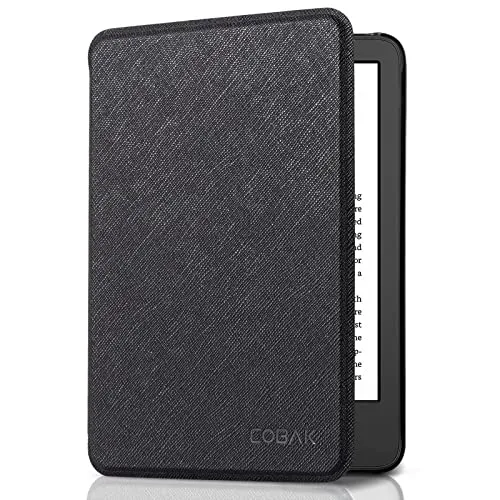 CoBak Custodia per Amazon Kindle - Compatibile con i dispositivi di 11ª generazione (modello 2022), Cover protettiva sottile, Cover con chiusura magnetica Auto Sveglia/Sonno Funzione, Nero