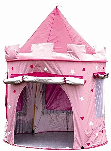 MaMaMeMo Bambini Principessa Pop Up Castello - Adatto per Interno ed Esterno Utilizzo: Ragazze Rosa Giochi Tenda (Tenda Gioco per Bambini)