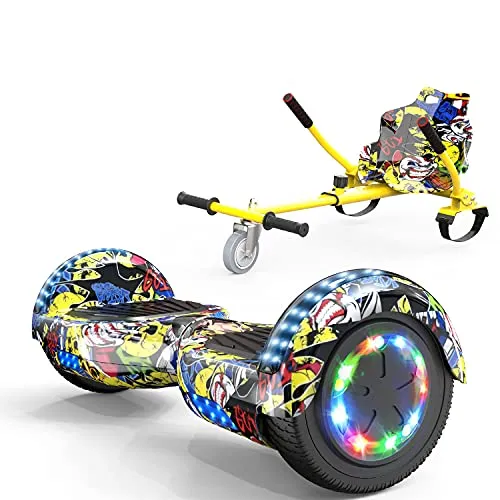 Colorway Hoverboards 6.5"con Hoverkart con Ruote Lampeggianti a LED, Hoverboards Bluetooth e LED