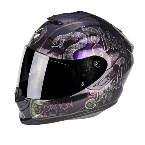 Scorpion casco moto exo-1400 air blackspell chameleon nero m
