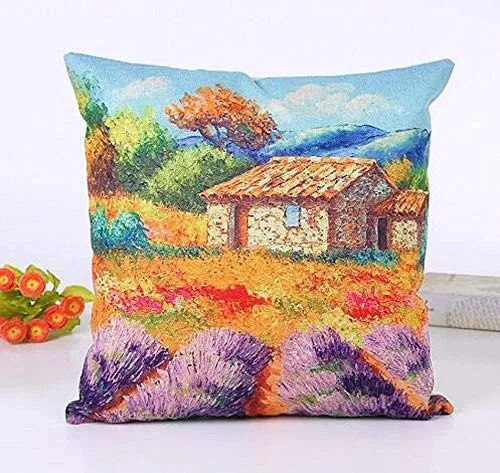 Copricuscini e federe, Cushion Covers, Throw Pillow case, Throw Pillow Covers, Oil painting animal cock Country homes Cotton Linen Square Decorative Throw Pillow Case Cushion Cover 18 inch X 18 inch