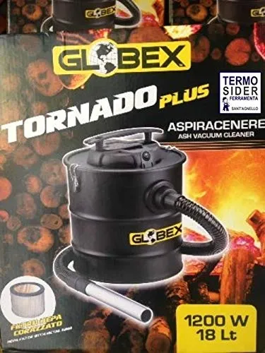 Bidone Aspiracenere Globex Tornado Plus 18 LT 1200W IDEALE X STUFE CAMINI E BBQ