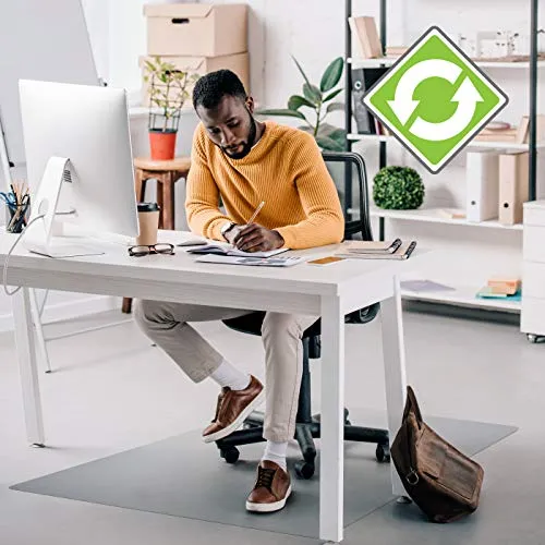 Floortex Ecotex Evolutionmat, riciclabile sedia tappetino per pavimenti duri, rettangolare, 120 cm x 150 cm (FRECO124860EP) 120cm x 90cm
