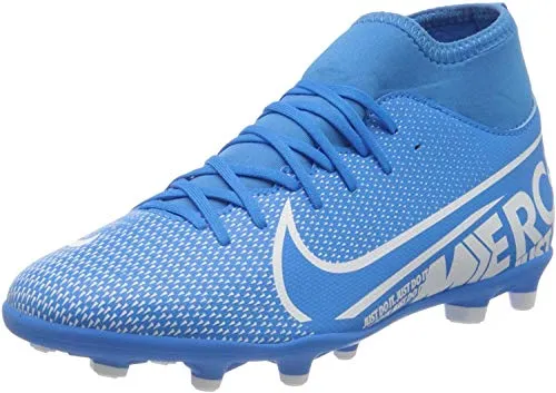 Nike Jr Superfly 7 Club Fg/MG, Scarpe da Calcio Unisex-Adulto, Multicolore (Blue Hero/White/Obsidian 414), 37.5 EU
