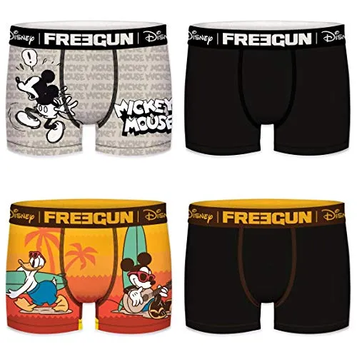 FREEGUN Lot De 4 Boxer Disney Pantaloni, Multicolore (Multicolor G1), XX-Large (Pacco da 4) Uomo