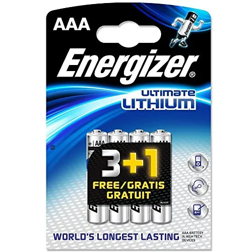 Energizer L91-2 confezioni da 3+1 batterie al litio AAA (totale di 8 pezzi)