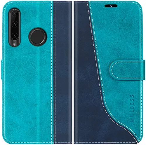 Mulbess Cover per Huawei P Smart Plus 2019, Custodia Pelle con Magnetica per Huawei P Smart+ 2019 / Honor 20 Lite / Honor20 Lite Libro Case, Blu Mint